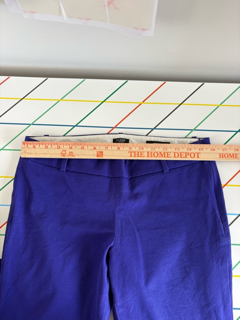 J. Crew Stretch Minnie Pants in Royal Purple size 8 side zip - Picture 8 of 8